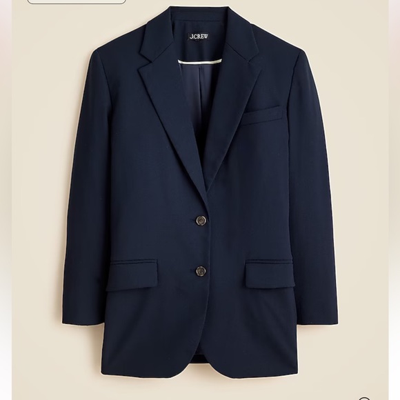 JCREW Gamine Blazer in Navy (Italian wool studio blend) - Picture 3 of 9
